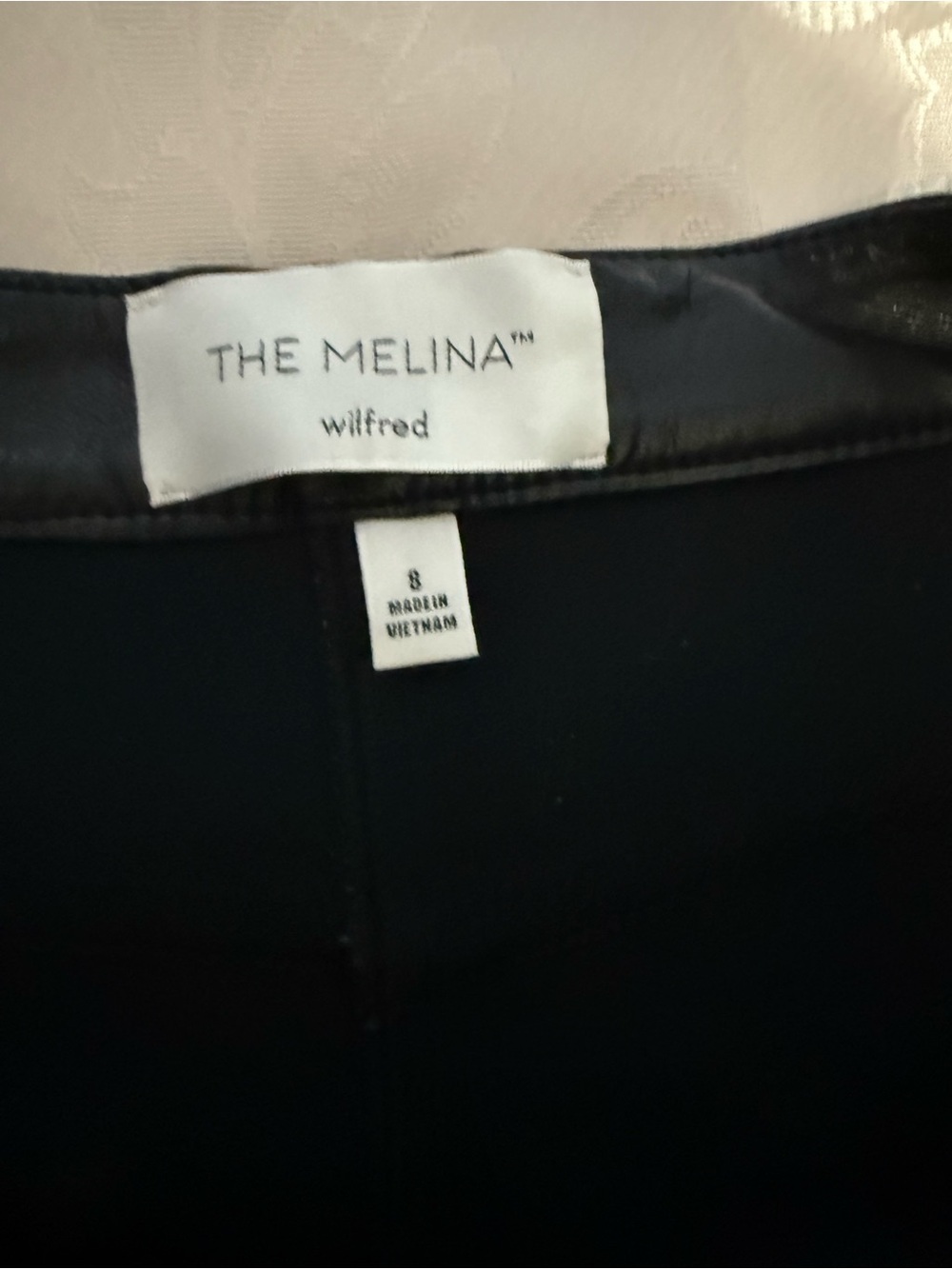 Wilfred The Melina Vegan Leather Baddie Pants Black High Rise Straight Leg 8 - Picture 7 of 10